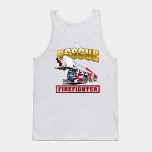 Cartoon Fire Truck Tank Top